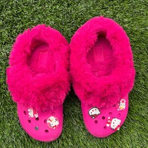 Dual‎ crocs comfort Fuchsia Plush Lining